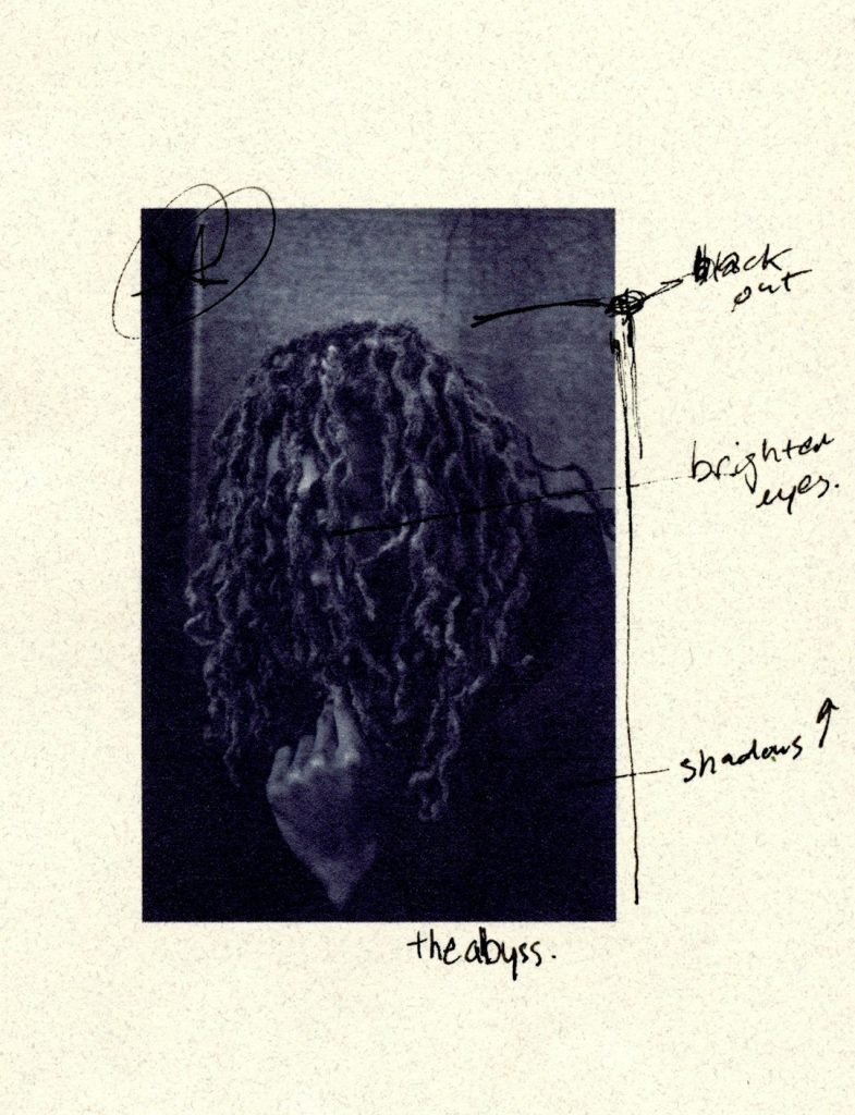 Graphics that I created for The Abyss by Lil Starr. February, 2021.